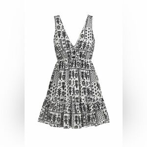 Dizzy Monochrome Floral Mini Dress